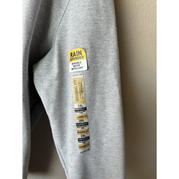 NWT Carhartt Rain Defender Heavyweight Grey Hoodie Loose Fit Men’s Size 2XL - Picture 2 of 8